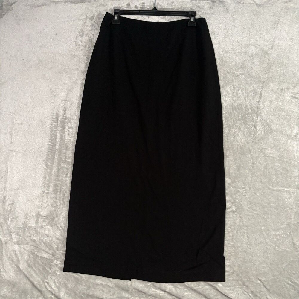 Rafaella Womens Size 8 Plaid Wrap Pencil Skirt Midi 100% Wool Fringe Trim